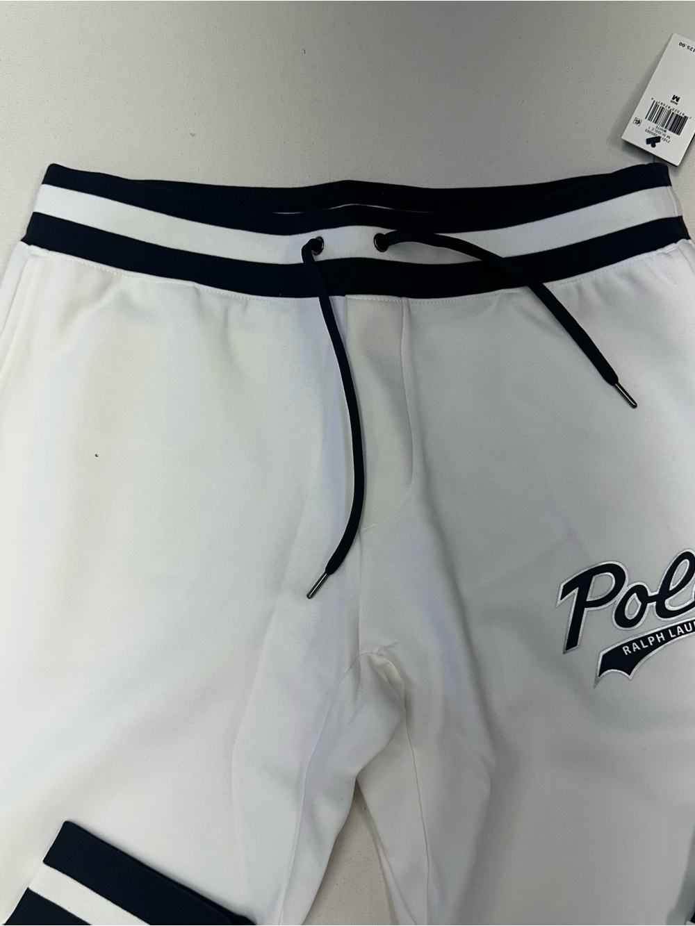 Polo Ralph Lauren Double Knit Tech Fleece Jogger Sweatsuit White Top L Bottom M - Picture 6 of 16